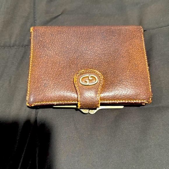Gucci Handbags - Authentic Vintage Gucci Brown Wallet Micro GG Clasp Very Rare!